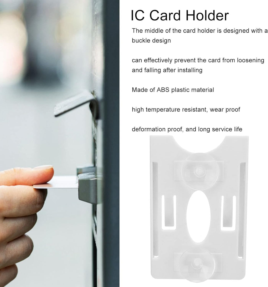 Windshield Card Holder and Secure Card Management, 5 Pcs IC Card Holder, Windshield Card Display Sleeve for Community & Vehicle Management, Fuel Card Holder for Vehicle (Suction cup)