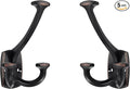 Large Wall Double-Sided Hook 5 Pack Oil Rubbed Bronze Hook Decorative Heavy by ZAUYX