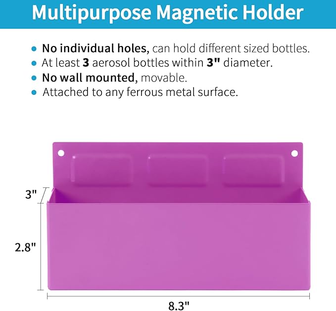 Magnetic Aerosol Spray Can Holder, Magnet Toolbox Bottle Holder, Tool Box - Image 2