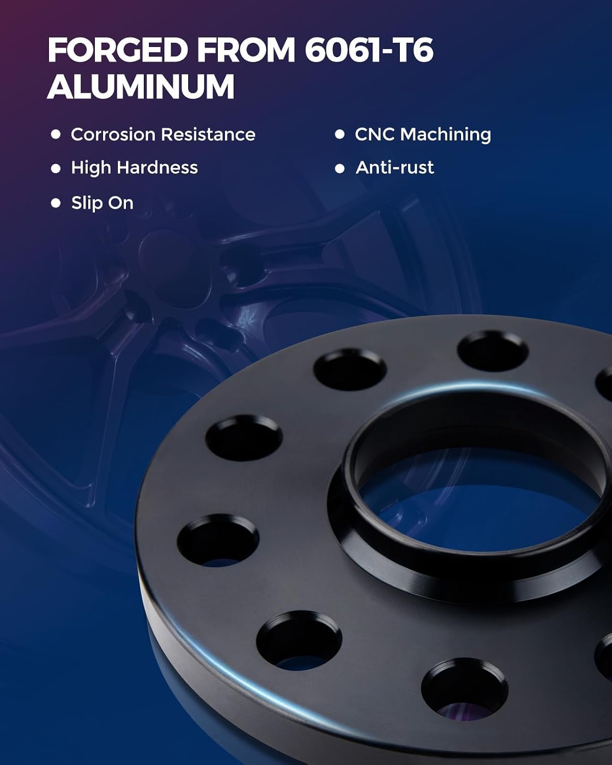 KAX 5x4.5“ Wheel Spacers,Forged 1/2 inch 5x114.3mm Hubcentric Spacers with Hub Bore 60.1mm,2 Pcs fit for Camry,RAV4,Sienna,Highlander,RX350,Venza,ES350,Avalon,ES330,Prius V,Black