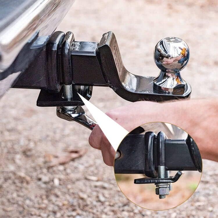 Hitch Tightener Anti-Rattle Clamp, Heavy Duty Steel Stabilizer for 1.25 and 2 inch Trailer Hitches, Anti-Rust Coating and Eliminating Rocking Instability