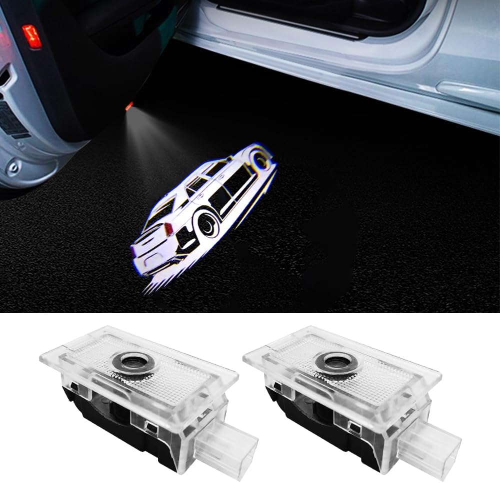 uuakarin 2PCS Car Door Logo Projector Lights Compatible with 300 300C 300S 2005- Present LED Ghost Shadow Light Laser Puddle Lamp Accessories (car)