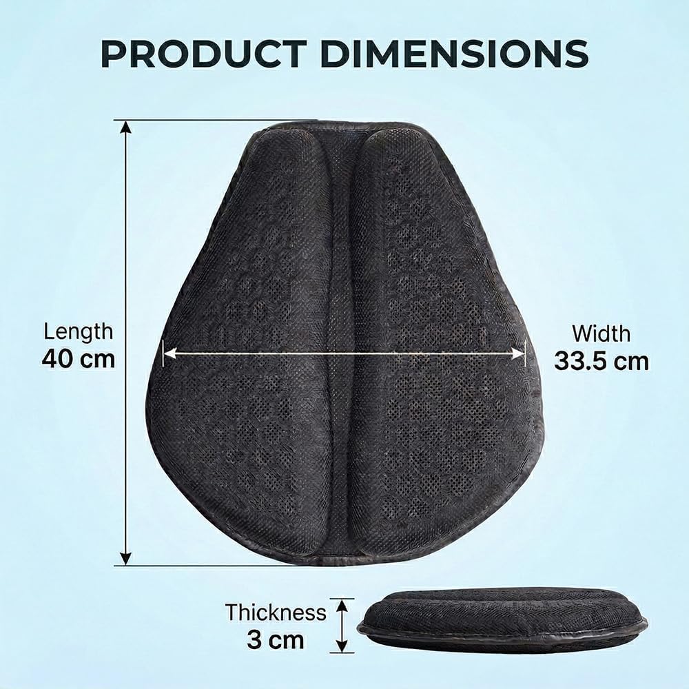 Motorcycle Seat Cushion Gel Pad for Indian Pursuit Dark Horse 2022-2025 3D Honeycomb Breathable Cooling Seat Cover Shock Absorption Pressure Relief Anti Slip Straps