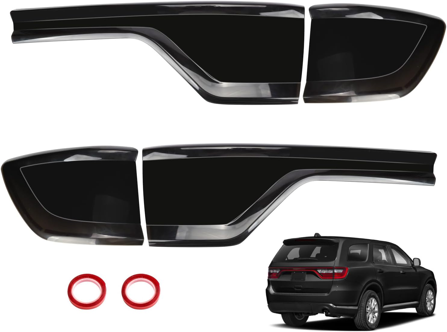 3mirrors Smoked Tail Light Covers Rear Light Guards Durango Accessories for 2014-2025 Dodge Durango Accessories