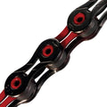 kmc dlc10 series 10-speed high-performance bicycle chain, red, main product view