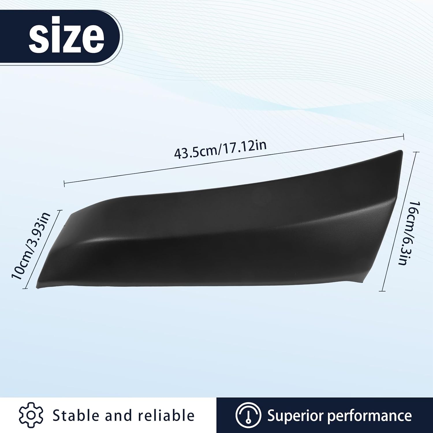 Front Passenger Side Wheel Fender Flare Molding Fit for Ram 4500 5500 2019 2020 2021 2022 2023 2024 Replace 6MS38GXHAA