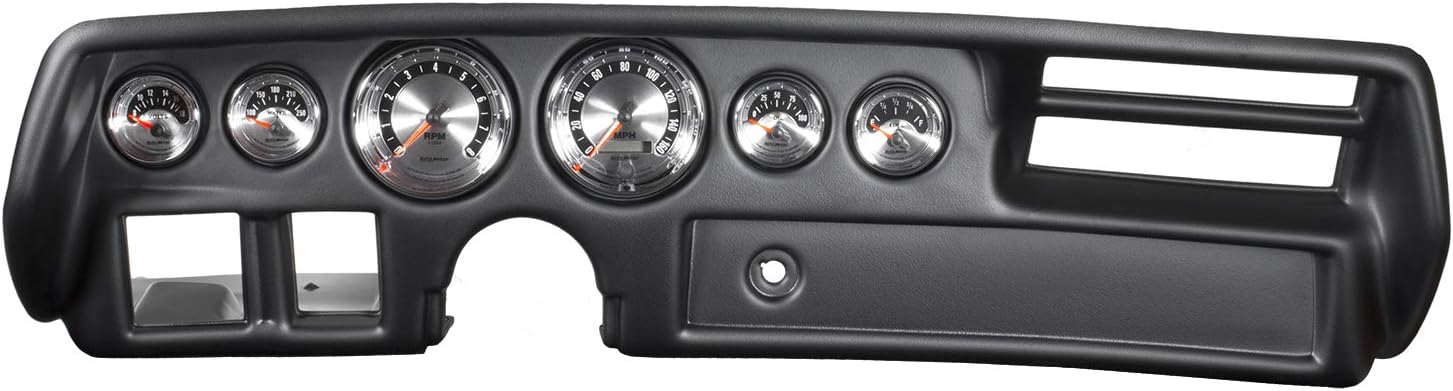 Auto Meter 7026 Gauge Kit (6 Pc, Chevelle/Elcamino/Malibu 70-72, Tach/Mph/Fuel/Oilp/Wtmp/Volt, American Muscle)