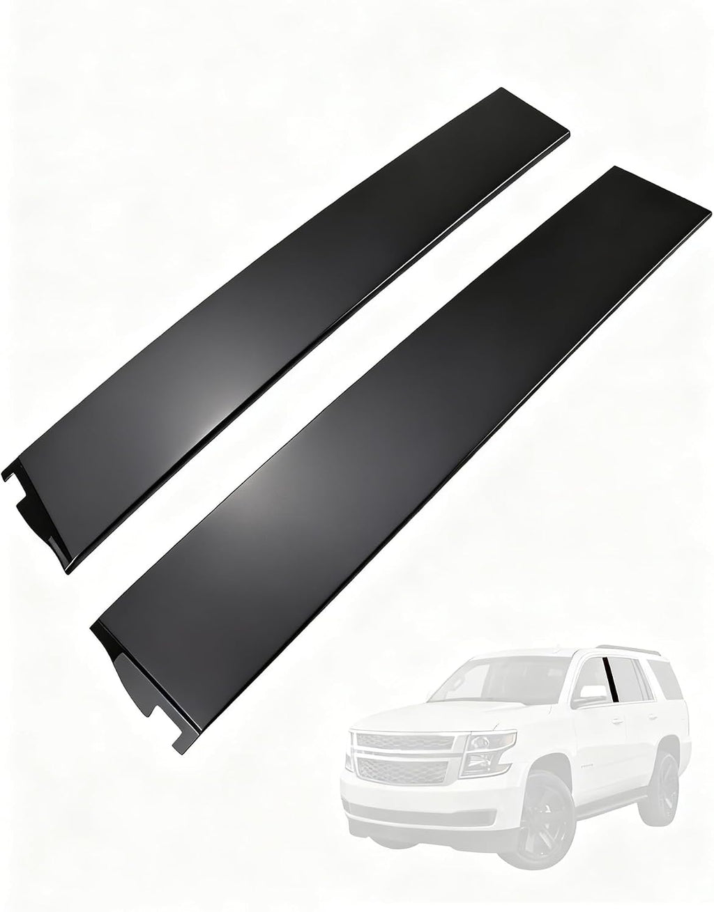 Flecto Door Molding Set, Left & Right, Door Molding Trim, Compatible with Cadillac Escalade/ESV, Chevy Suburban/3500 HD, Tahoe, GMC Yukon/XL, 2015-2020 Models, Window Trim Molding 926-242,926-241