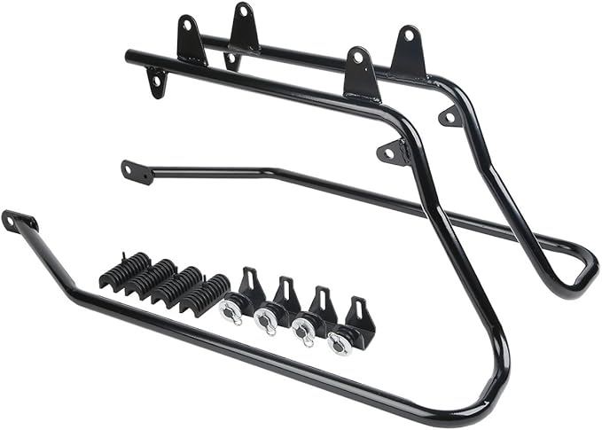 XFMT Matte Black 5" Stretched Extended Saddlebags Hard Saddle Bags W/Black - Image 7