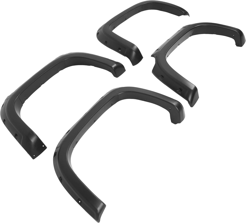 Fender Flare Compatible with 2015-2020 GMC Canyon 5'2" Bed Only | 4X3 Pcs Front & Rear Wheel Arch Cover Protector Set Plastic(PP) Textured Black
