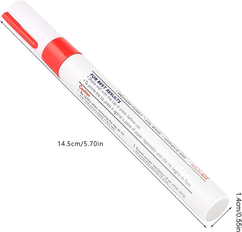 Aramox Tire Paint Pen, Professional Car Pencil Tire Paint Pen Mark Pens (Red)