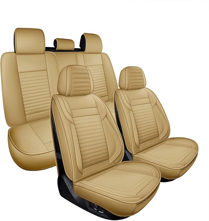 LINGVIDO Car Seat Covers, Breathable and Waterproof Faux Leather Automotive - Image 9
