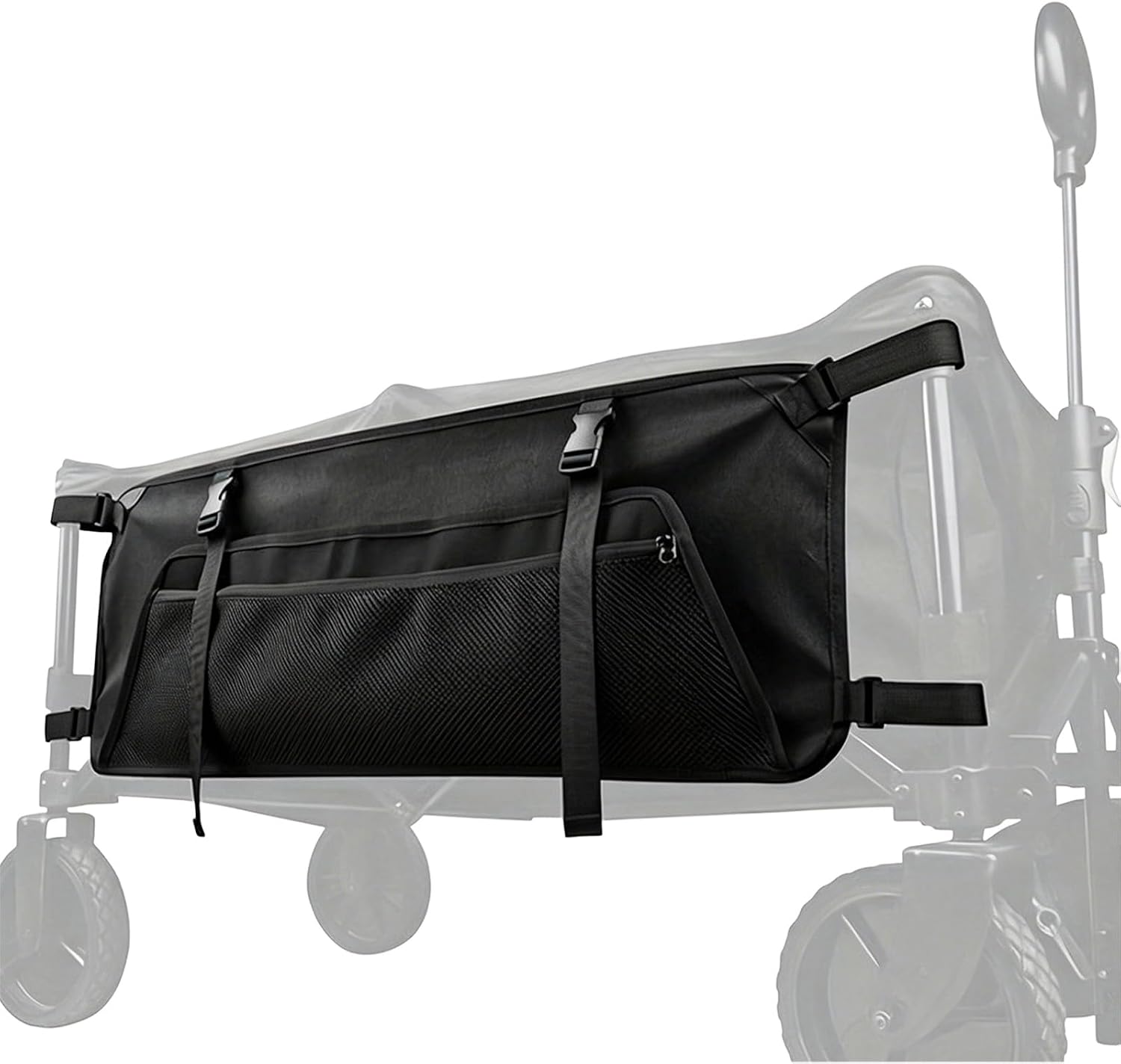 Camping Side Storage Bag 600D Oxford Cloth Foldable Cart Organizer Adjustable Hook and Loop Straps Utility Side Pocket Storage for Beach Camping Hiking Outdoor Gear Organization