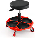 IRONMAX Rolling Mechanic Stool, Adjustable Shop Stool Creeper Seat