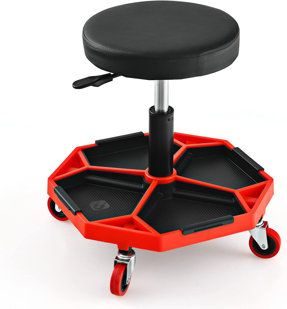 IRONMAX Rolling Mechanic Stool, Adjustable Shop Stool Creeper Seat