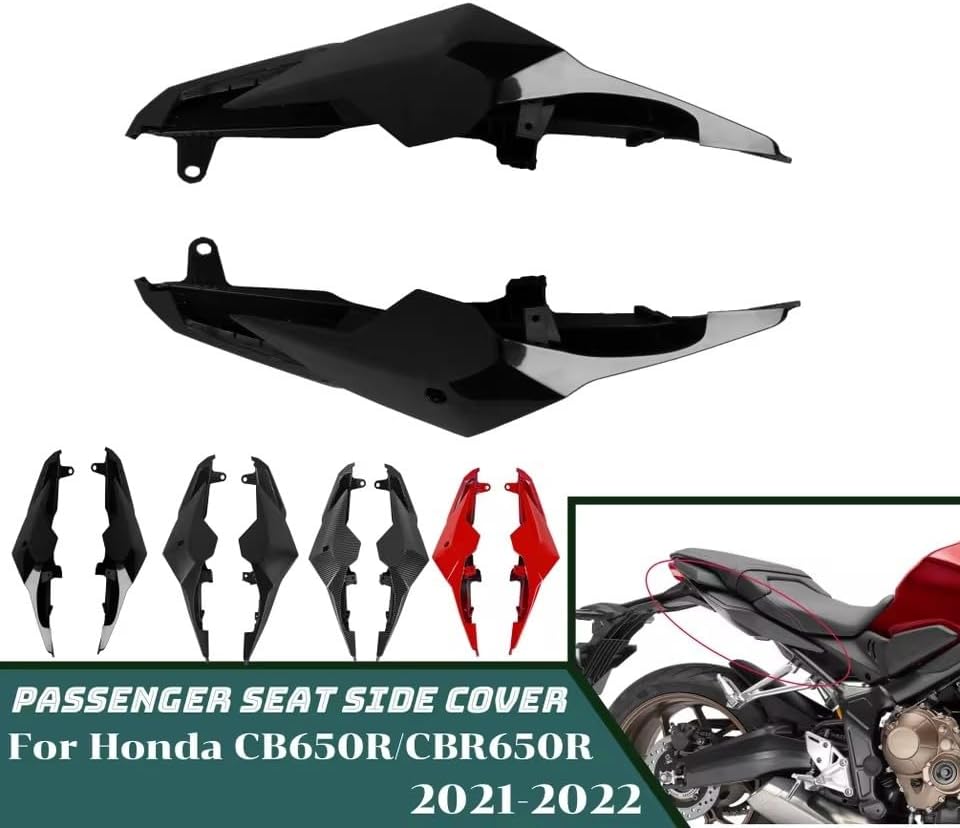 CBR650R CB650R Rear Passenger Seat Cover Side Panel for Honda CBR CB 650R 2021 2022 2023 2024 2025 Motorcycle Fairing Cowl Accessories (Red)