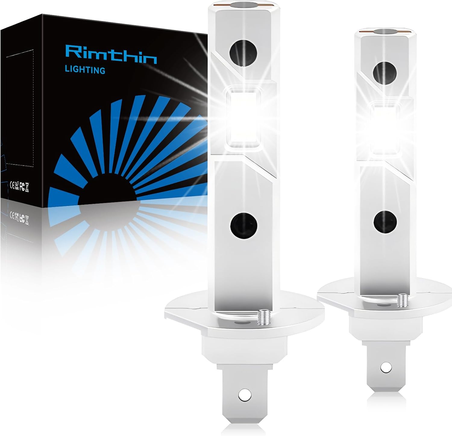 rimthin H1 Bulbs, 6000K Cool White, Super Bright Fog Bulbs, Easy Installation, Pack of 2