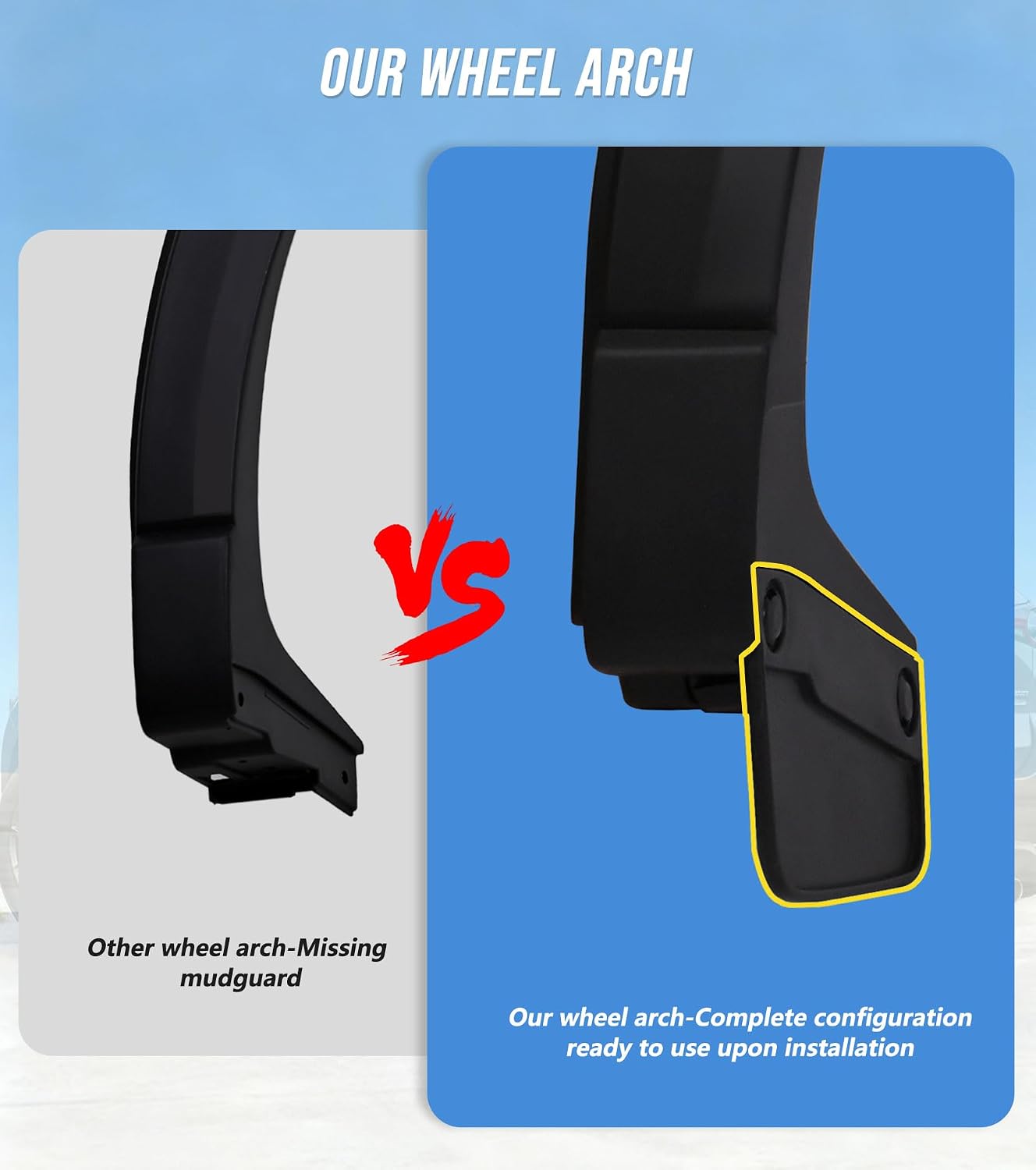 Passenger Side Rear Fender Trim for Mazda CX5 2017 2018 2019 2020 2021, Mazda CX5 Accessories, Textured Black Rear Right Side Wheel Arch Fender Flare Molding Trim For MA1790101 | KB7W51W60F8N