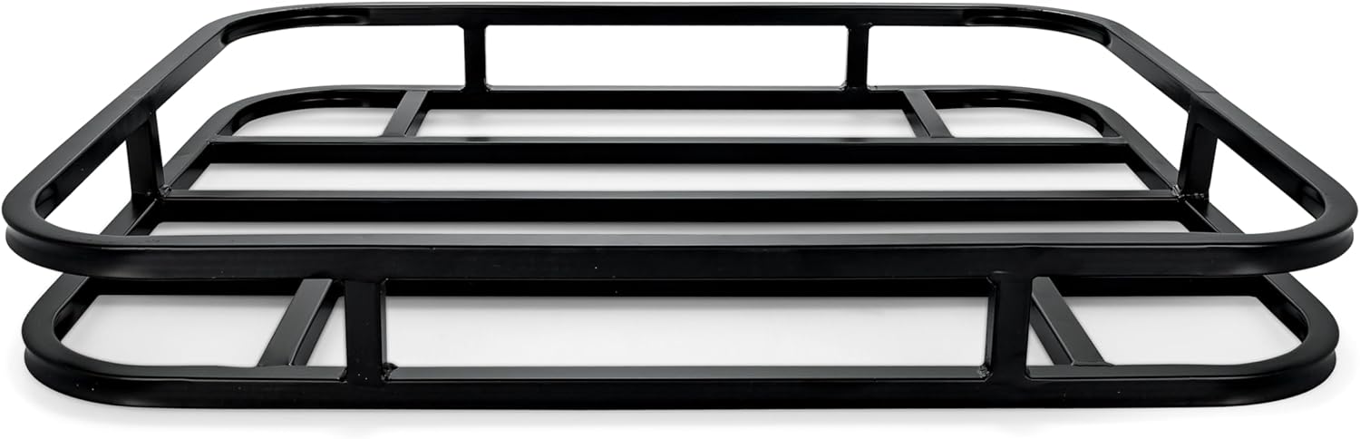 Eaz-Lift RV Bumper Mounted Cargo Carrier, Steel Hitch Rack for Coolers, Camping Equipment, & Gear, Fits 4" & 4.5" Bumpers, Black