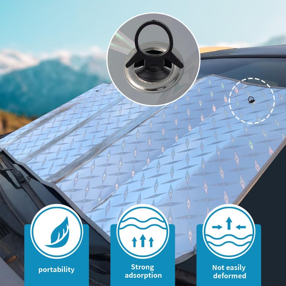 24PCS Car Glass Windshield Sunshade Suction Cups, Car Window Shades Suction Cups, Pull Ring Sun Visor Suction Cups, Universal Car Accessories Suction Cup Hooks for Car Windows Kitchen Bathroom
