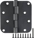 4 in x 4" Black Door Hinges 12 Pack Matte Black Door Hinges 4 Inch Exterior by TDCHINGES