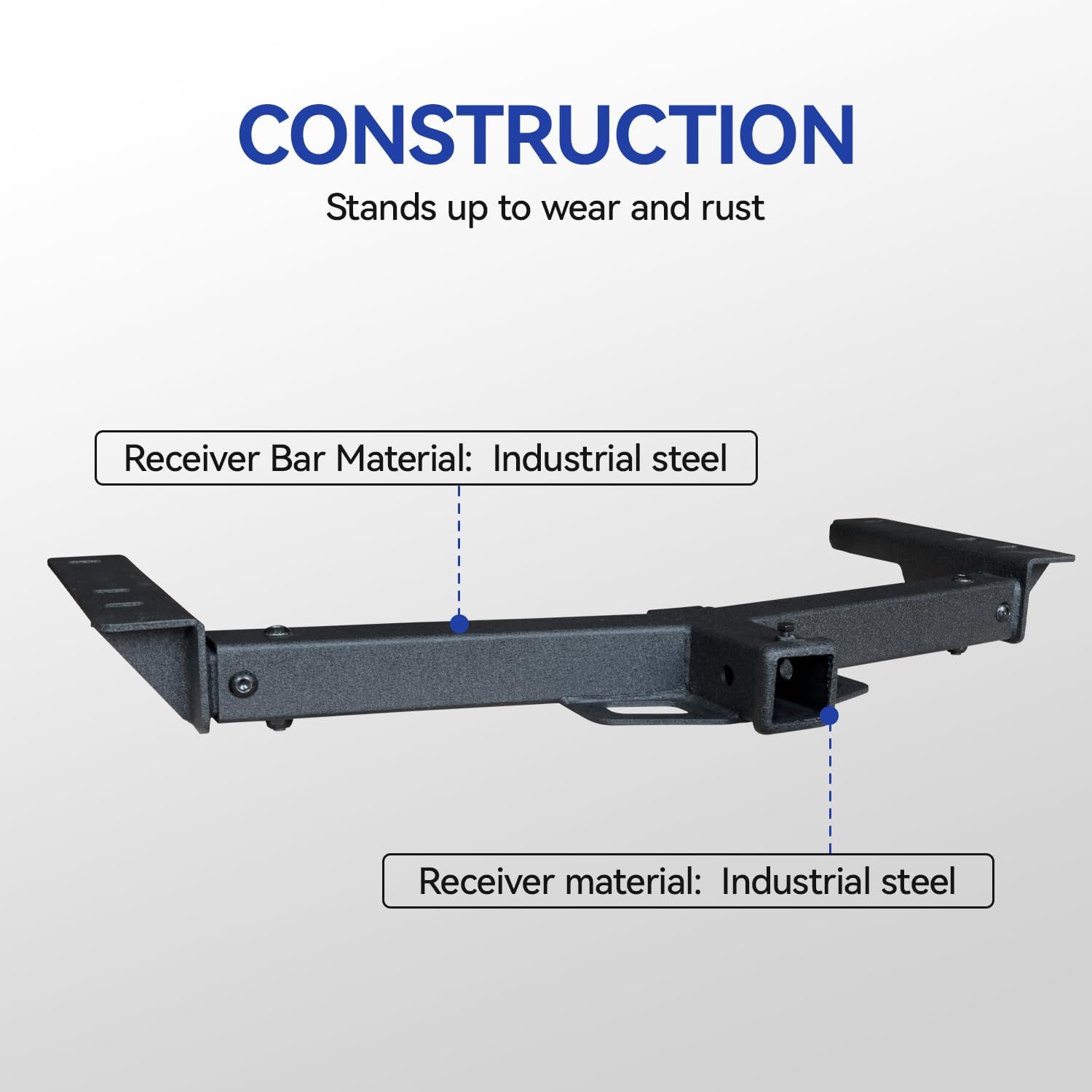 Class 3 Trailer Hitch Black Compatible with 2017-2025 CR-V 2” Hitch Receiver (Except EXL)