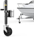 KYX Boat Trailer Jack, 1500 lbs Trailer Jack with 8 Inch Single Wheel, 10.6" Vertical Lift, Heavy Duty Swivel Tongue Jack for RV, Boat, Horse & Utility Trailers