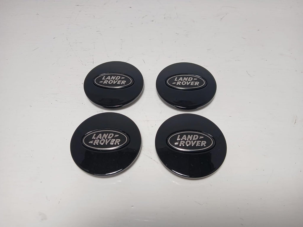 LR Full Black Rim Wheel Center Cap Set x4 Range Freelander Discovery L008 LR001156 AFT
