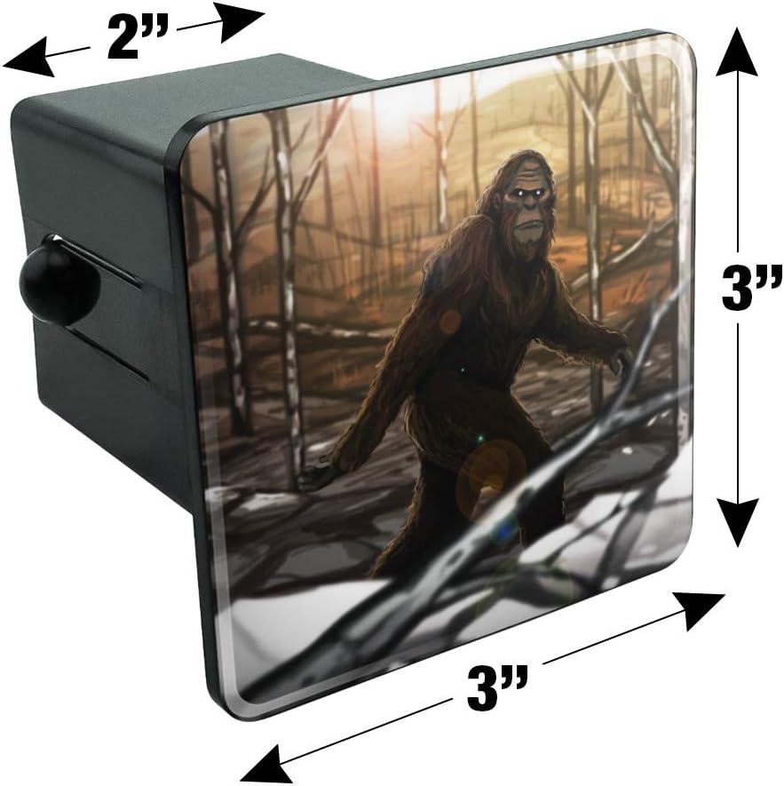 GRAPHICS & MORE Bigfoot Sasquatch Walking in the Woods Tow Trailer Hitch Cover Plug Insert