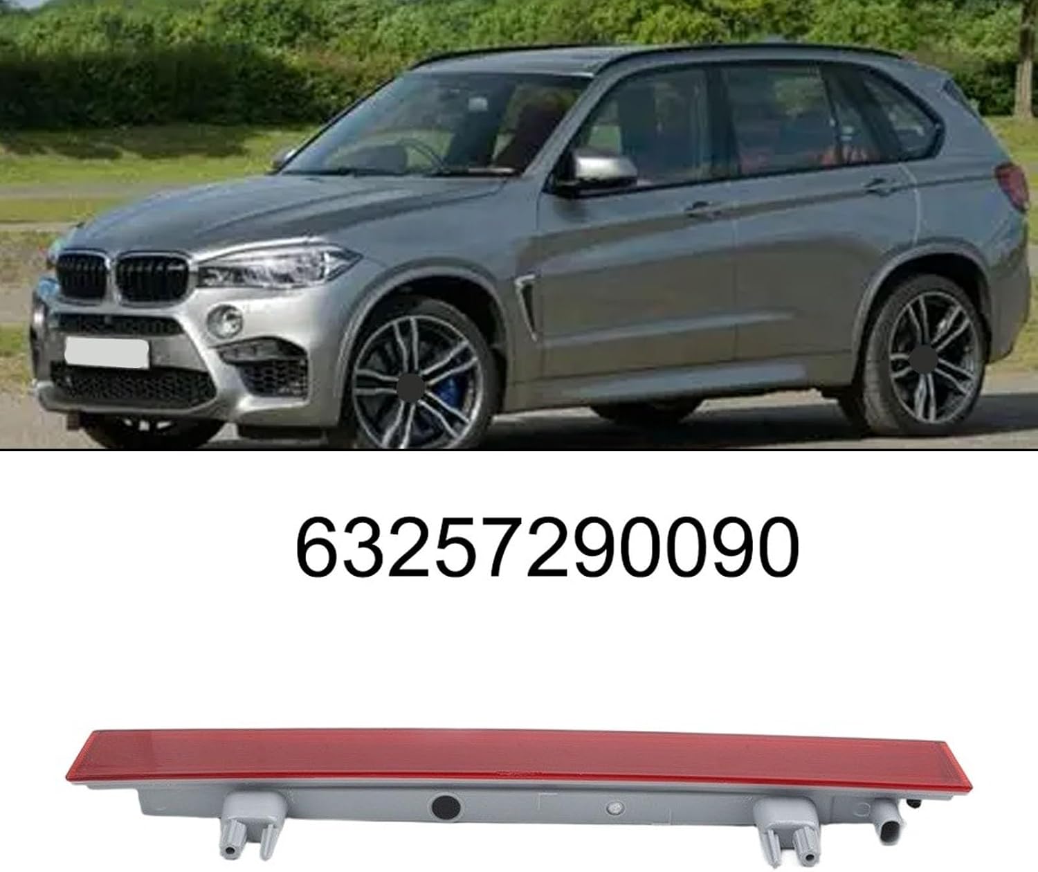 Center High Mount Stop Light 63257290090 For BMW X5 F15 F85 13-18 Third High Level Brake Light, High Mounted Brake Light Third Brake Light
