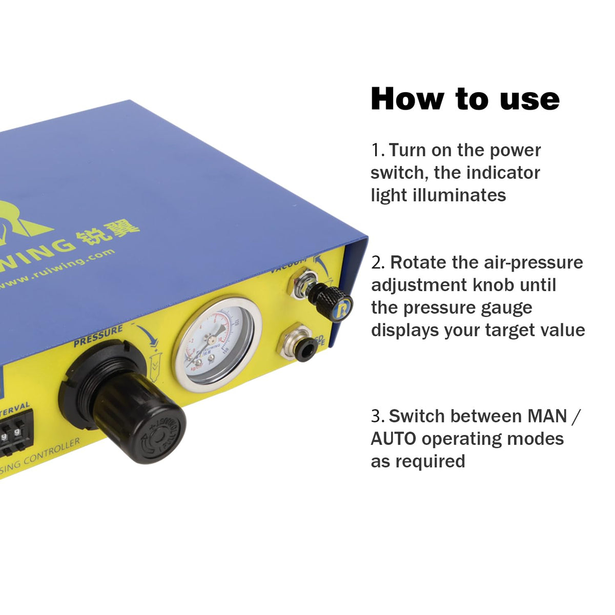 983a auto glue dispenser ac 110v automatic/semi-automatic solder showing dimensions