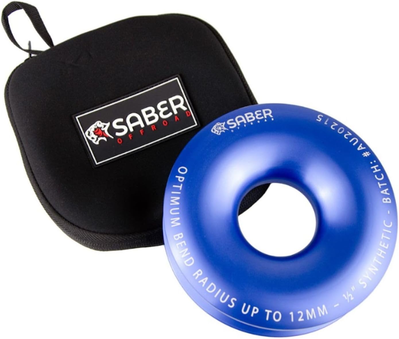 MILE MARKER SBR-12BRR Single Blue Saber Offroad EZY Glide Recovery Ring | Engineered to Maximize Capacity & Minimize Rope Wear | Heavy Duty & Lightweight