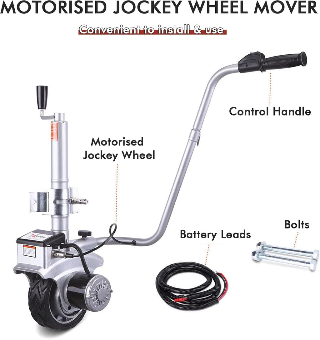 Electric Trailer Dolly Motorised Wheel Mover Motorised Wheels By - Max Load 5000Lbs, Power Mover for & Maneuvering -12V/350W Jack