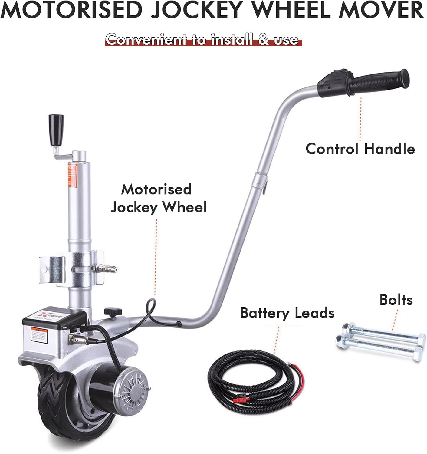 Motorised Wheel Trailer Mover 350W 12V Electric Motorised Wheel Max Load 5000Lbs, Minivan Mobile Electric Trailer Tool