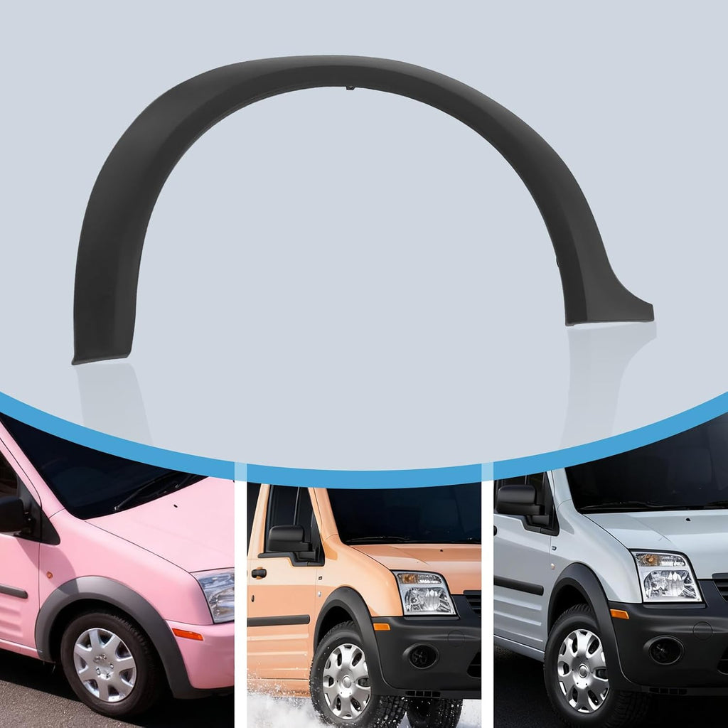 Front Right Fender Trim fit for 2010-2013 Ford Transit Connect XL XLT Electric, Passenger Side Wheel Arch Molding, 7T1Z58278L00AA Direct Replacement, Black
