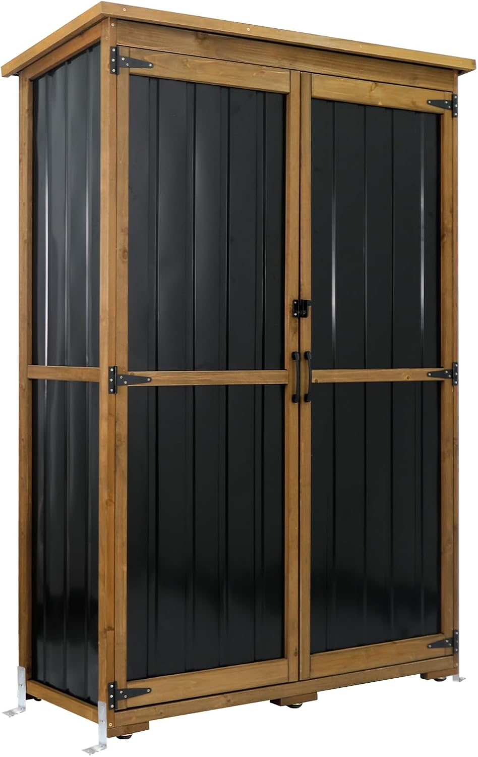 outdoor storage cabinet wood & metal with waterproof, main product view