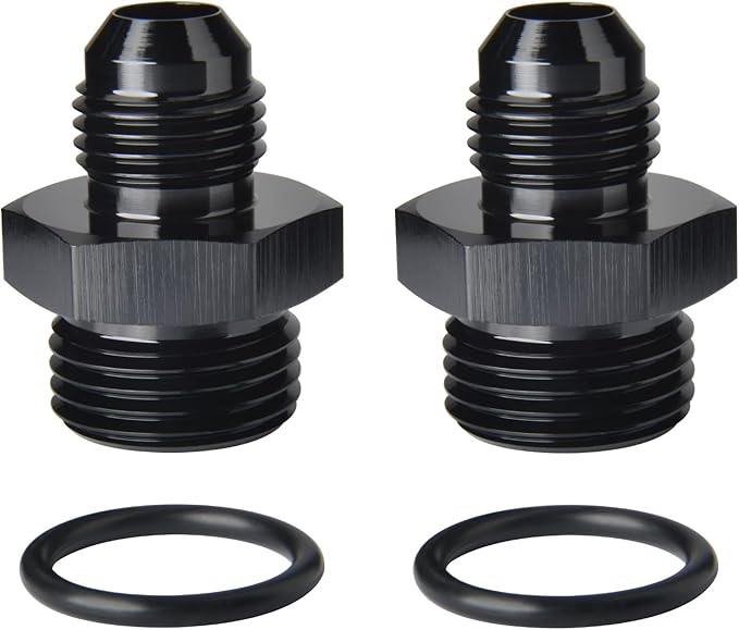 4AN Male Flare to 6AN ORB O-ring Boss Fuel Pump Rail Adapter Fitting Aluminum by Podavelle