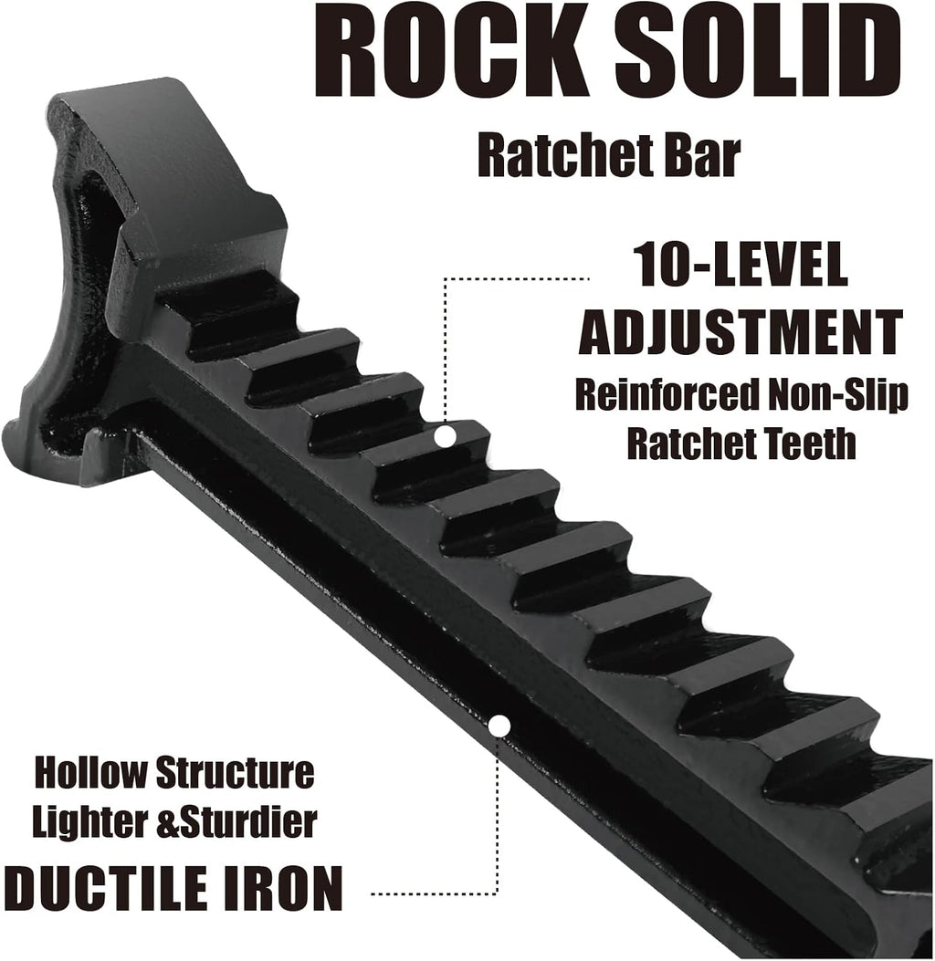 Torin AT43005AB Steel Heavy Duty Jack Stands: Double Locking Pins, 3 Ton (6,000 lb) Capacity, Black, 1 Pair (2 Pack)