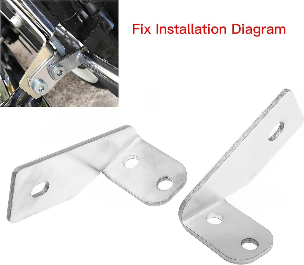 Side Broken Fender Saddlebag Rail Support Brackets Strut for Harley Touring FLT, FLHT, Street Glide, Road Glide, Road King, Electra Glide, Ultra Glide 1984-2008 (Rail Support Brackets Strut)