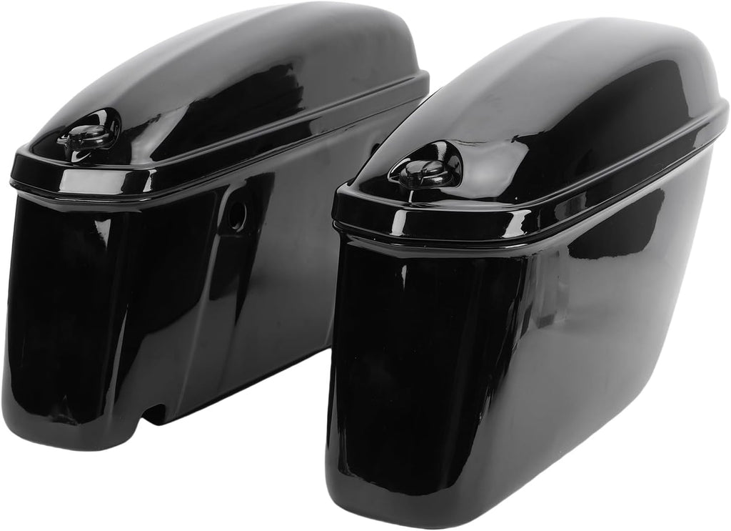 Black Side Box 22L Trunk Storage Box with Lock Stylish Top Opening Lid for Motorcycles High Grade ABS Construction