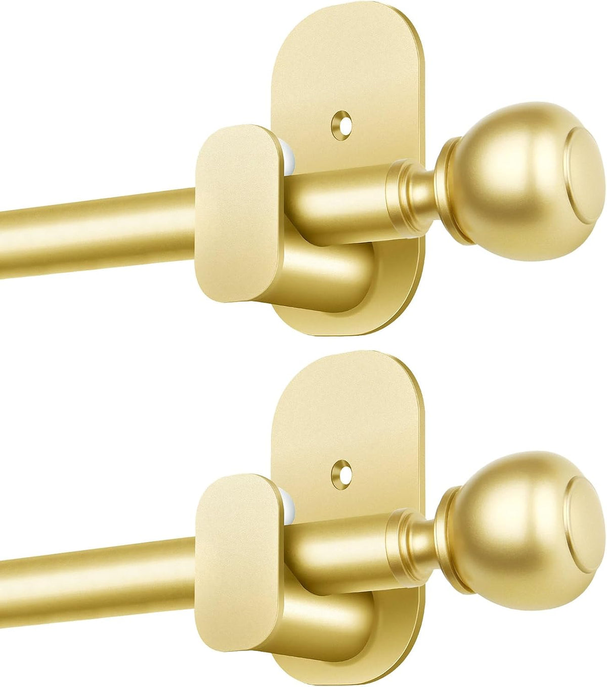 usfook gold no drill curtain rods for windows, main product view