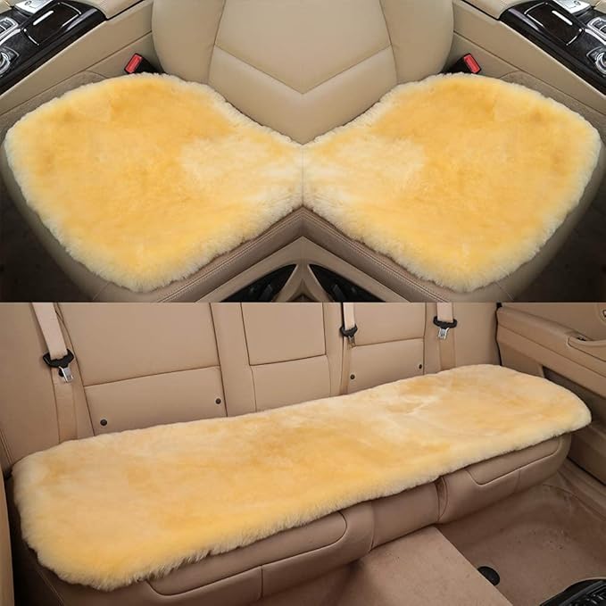 Fluffy Genuine Australia Sheepskin Car Seat Cover - Image 8
