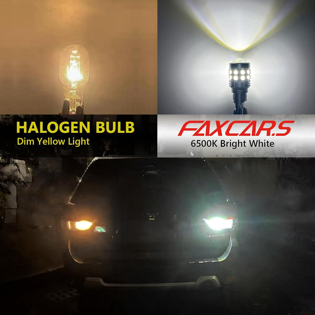 921 W16W LED Backup Light Bulbs for Toyota Tacoma 2001-2019 2020 2021 2022 2023 Reverse Lamp, 6000K Cool White Super Bright 912 OEM Replacement Plug and Play SMD 3030, Pack of 2