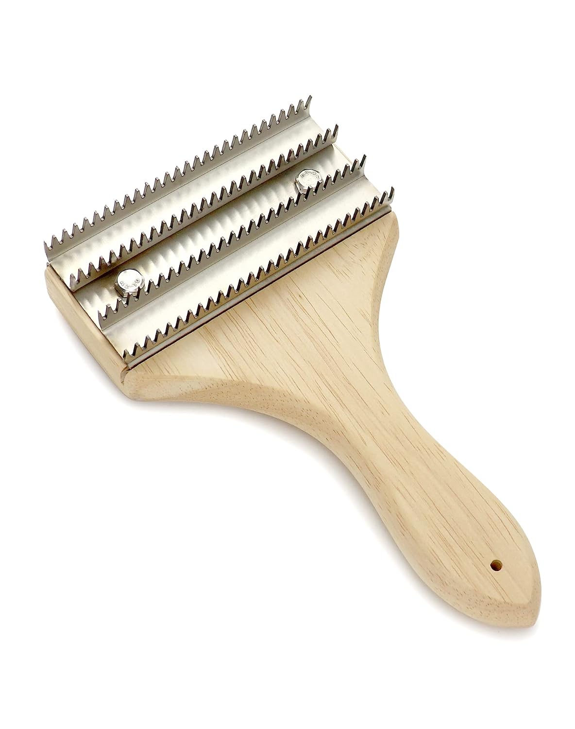 QWORK Buffing Wheel Rake – 7-7/8" L x 4 3/4" W Effortlessly Remove Residual Compounds and Metal from Buffing Wheels and Airway Buffing Pads, Stainless Steel Polishing Rake