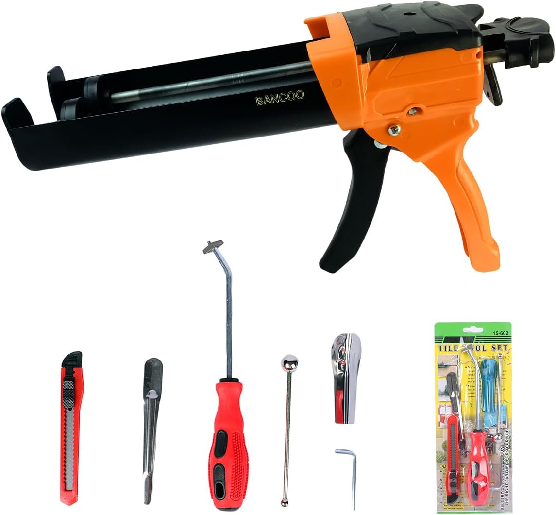 hydraulic dual caulking gun, 400ml 1:1 epoxy gun, main product view