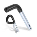 Trailer Hitch Pin, 1/2 Inch Diameter Tow Hitch Pin and Clip with Black Vinyl-Coated Grip for 1-1/4 Inch Receiver