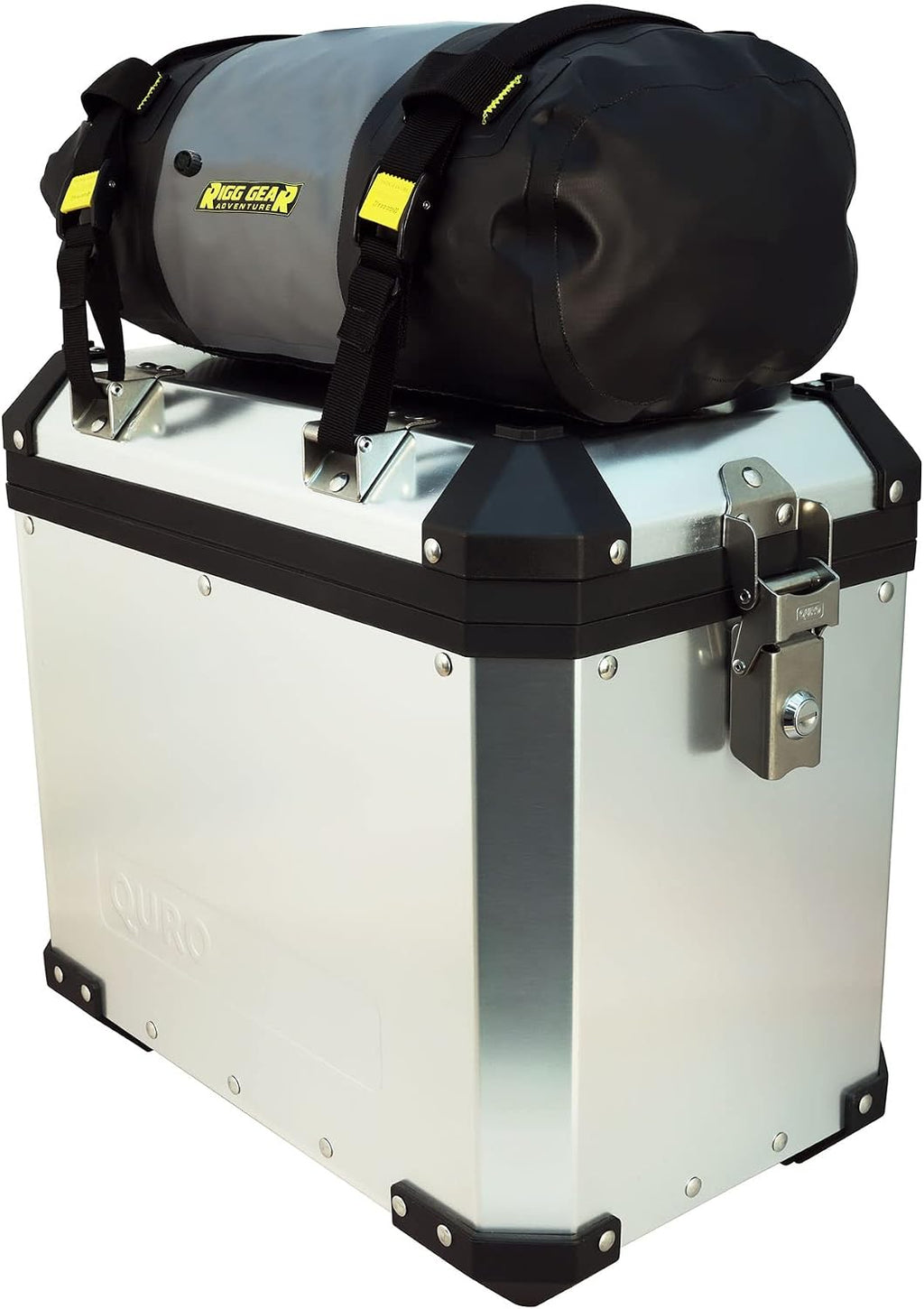 Nelson-Rigg Hurricane Waterproof Dry Roll Bag 10L, Roll Top, includes straps to attach to vehicle, air purge valve Black/Gray