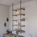 yuanshikj 70" tall,12" deep,3/4", industrial iron pipe shelves, main product view