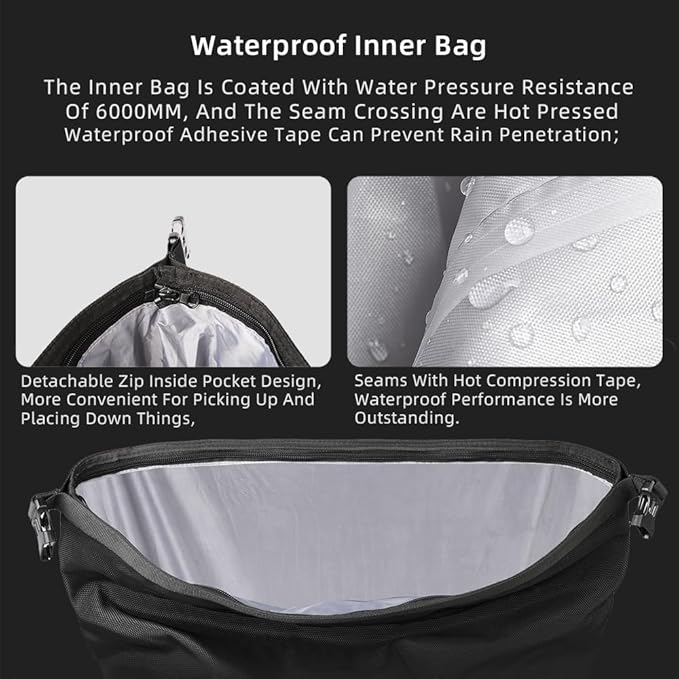 Rhinowalk Motorcycle Saddlebag Waterproof Luggage Bag Quick Release Motorcycle - Image 7