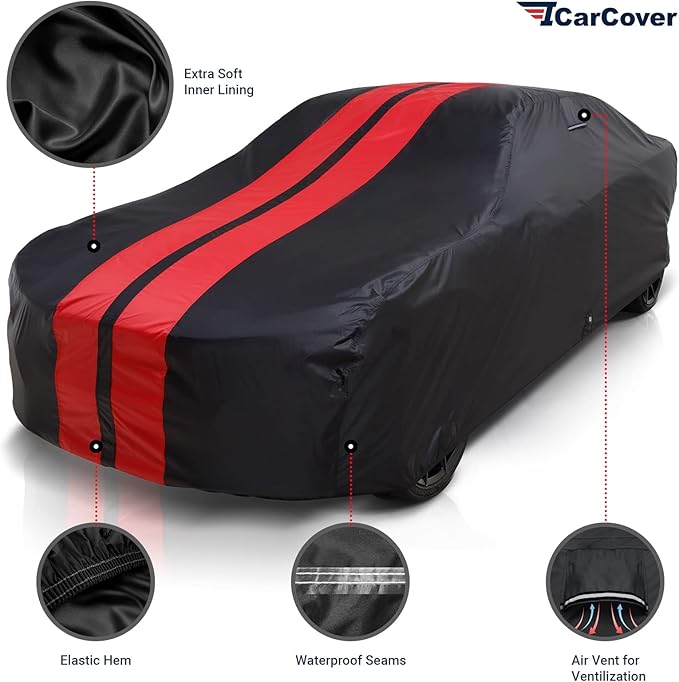 iCarCover Custom Car Cover for 1964-1968 Ford Mustang Waterproof All Weather - Image 2